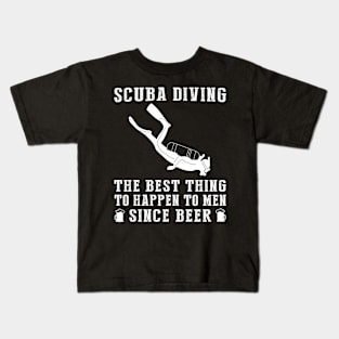 diving the best thing to happen to men since beer wine Kids T-Shirt